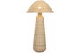 DKD Home Decor Lámpara de pie de ratán beige 60x60x112 cm