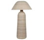 DKD Home Decor Lámpara de pie de ratán beige 60x60x112 cm