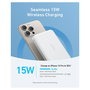 Anker A1664H21 MagGo PowerBank 10000 mAh con Carga Inalámbrica Magnética, Slim Blanco, Compatible con iPhone 12 o superior y AirPods