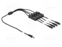 DeLOCK Cable de alimentación 5,5 x 2,1 mm macho a 4 x CC hembra con interruptor, 1 m