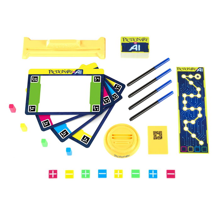 Mattel Games Pictionary Vs Inteligencia Artificial HYH80 Juego de Mesa para Niños y Adultos +8 Años