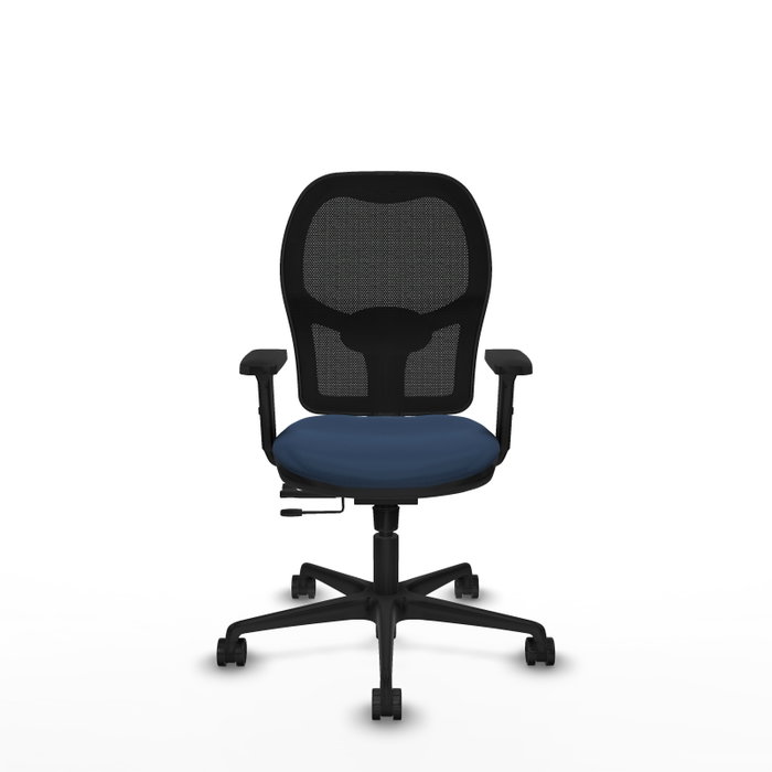 PIQUERAS Y CRESPO Silla de oficina Jorquera con mecanismo Sincro/Traslack Azul marino