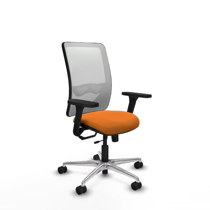 PIQUERAS Y CRESPO Silla de oficina Zulema con mecanismo Sincro/Traslack, Naranja y Blanco PIQUERAS Y CRESPO Silla de oficina Zulema con mecanismo Sincro/Traslack, Naranja y Blanco