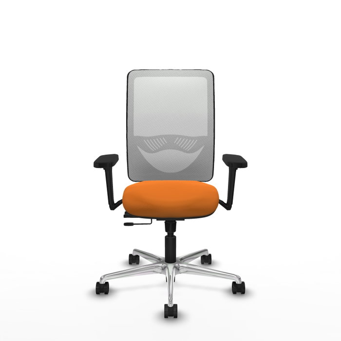 PIQUERAS Y CRESPO Silla de oficina Zulema con mecanismo Sincro/Traslack, Naranja y Blanco PIQUERAS Y CRESPO Silla de oficina Zulema con mecanismo Sincro/Traslack, Naranja y Blanco