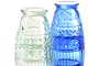 DKD Home Decor Hangzhou design 26a Vaso Mediterraneo Azul Turquesa Cristal Relieve con Pez Set de 4 8 x 27 x 8 cm Apto para lavavajillas