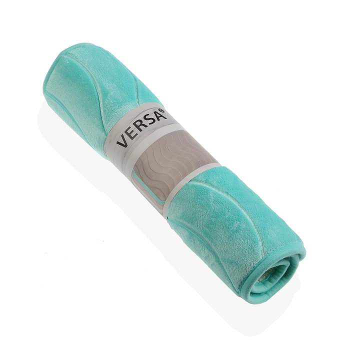 Alfombra de baño Versa Brant Azul Algodón (45 x 75 cm)