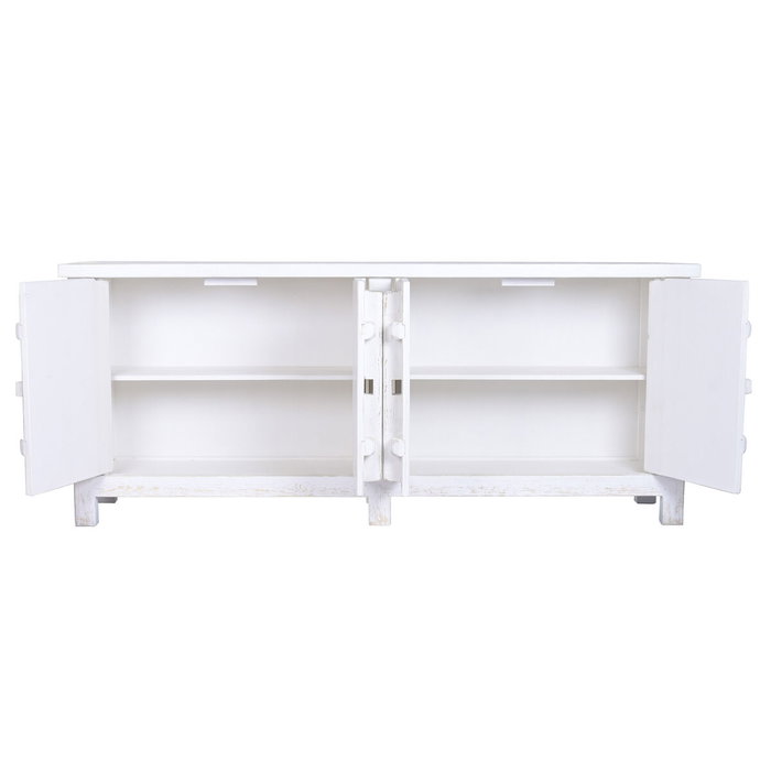 DKD Home Decor Aparador Olmo Macizo Blanco 230x48x95