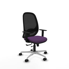 PIQUERAS Y CRESPO Silla de oficina Cilanco con mecanismo Sincro/Traslack Morado y Negro