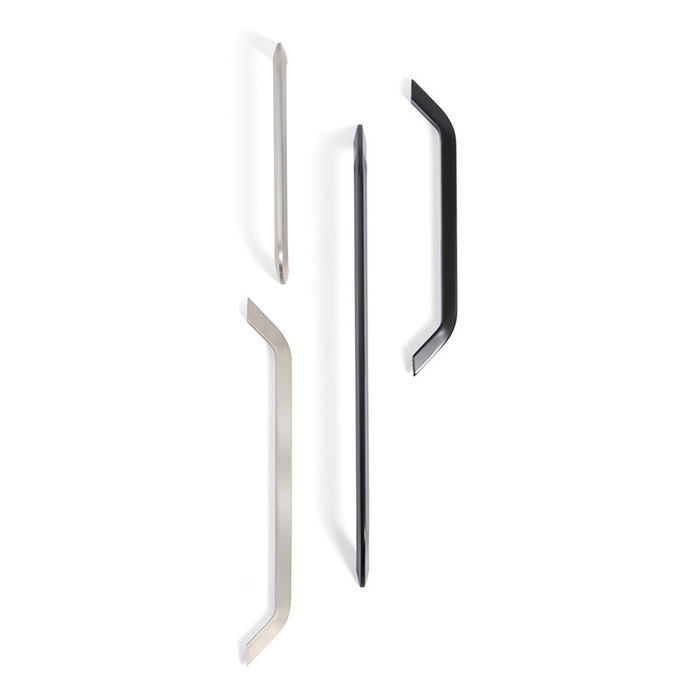 SYSTEM Tirador Aluminio Modelo Siegen Negro Y Niquel Cepillado Distancia 320 mm