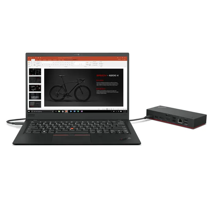 Lenovo 40AY0090EU Estación de Acoplamiento USB 3.2 Gen 1 Tipo C Negra