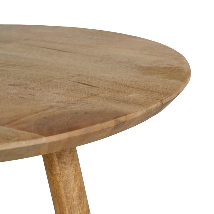 Ixia Mesa de centro de madera de mango natural 60 x 60 x 45 cm