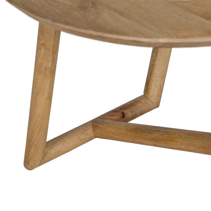 Ixia Mesa de centro de madera de mango natural 60 x 60 x 45 cm