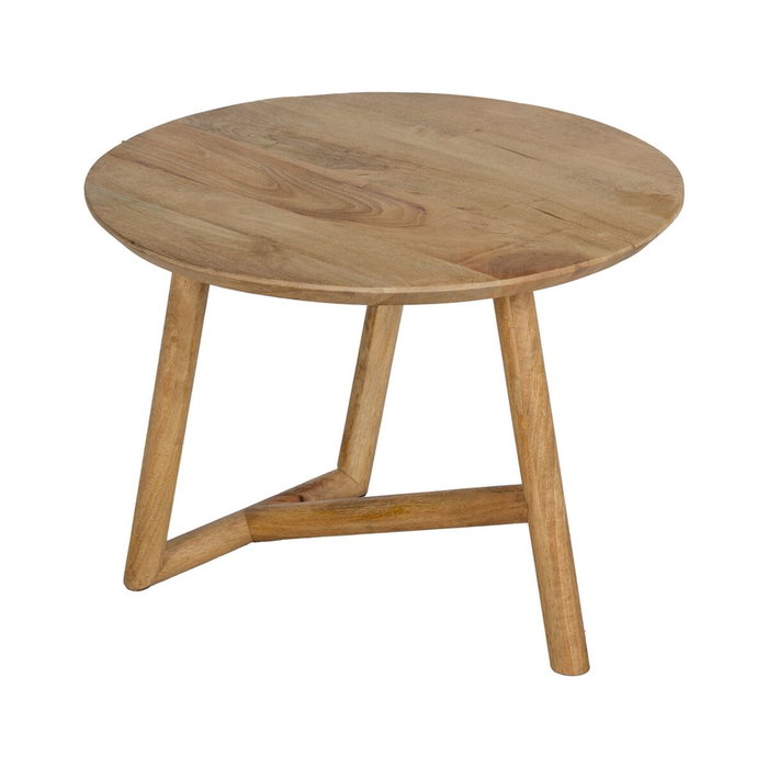 Ixia Mesa de centro de madera de mango natural 60 x 60 x 45 cm