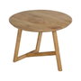 Ixia Mesa de centro de madera de mango natural 60 x 60 x 45 cm
