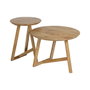 Ixia Mesa de centro de madera de mango natural 60 x 60 x 45 cm