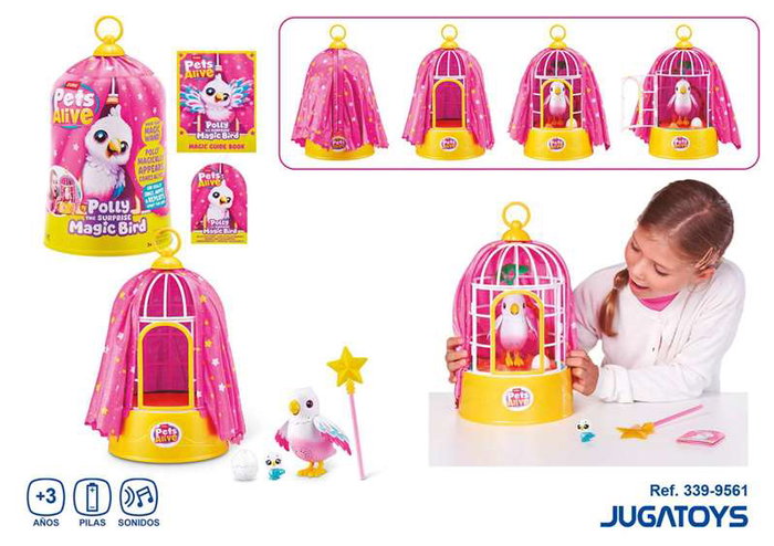 Zuru Pets Alive Polly, el pájaro mágico interactivo