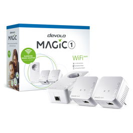 Devolo Magic 1 WiFi mini Adaptador Powerline Kit 1200 Mbps, WiFi 4 300 Mbps, 1 Puerto LAN, Blanco, Multiroom