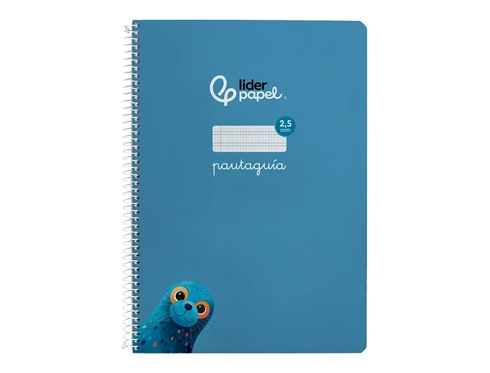 Liderpapel Cuaderno Espiral A4 Pautaguía Tapa Dura 80 Hojas 90 g Cuadro Pautado 2,5 mm Color Azul