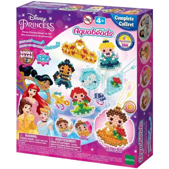 Aquabeads 31997 Mis Accesorios de Princesas de Disney Perlas que se Adhieren con Agua