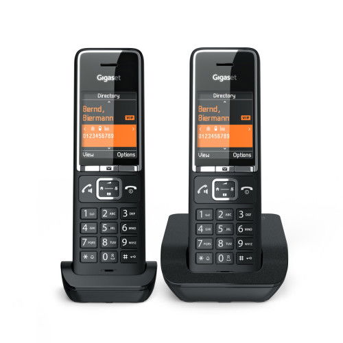 Gigaset COMFORT 550 duo Teléfono analógico Identificador de llamadas Negro L36852-H3001-D204 Gigaset COMFORT 550 duo Teléfono analógico Identificador de llamadas Negro L36852-H3001-D204