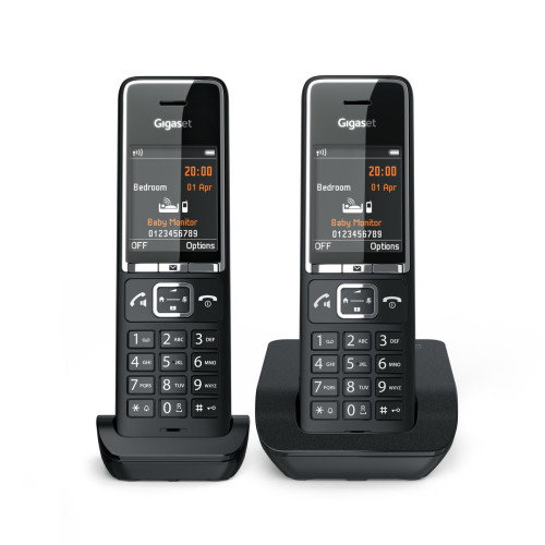 Gigaset COMFORT 550 duo Teléfono analógico Identificador de llamadas Negro L36852-H3001-D204 Gigaset COMFORT 550 duo Teléfono analógico Identificador de llamadas Negro L36852-H3001-D204