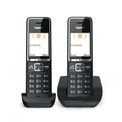 Gigaset COMFORT 550 duo Teléfono analógico Identificador de llamadas Negro L36852-H3001-D204 Gigaset COMFORT 550 duo Teléfono analógico Identificador de llamadas Negro L36852-H3001-D204