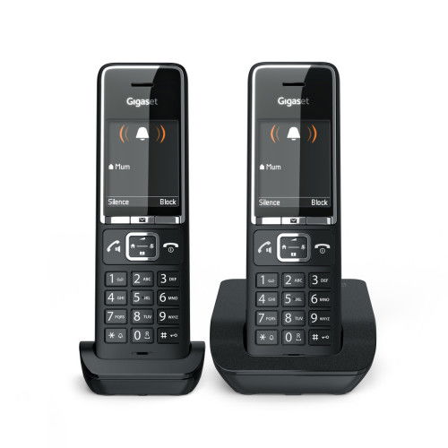 Gigaset COMFORT 550 duo Teléfono analógico Identificador de llamadas Negro L36852-H3001-D204 Gigaset COMFORT 550 duo Teléfono analógico Identificador de llamadas Negro L36852-H3001-D204