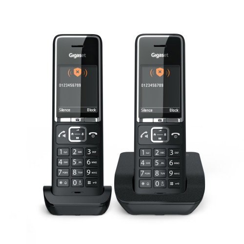 Gigaset COMFORT 550 duo Teléfono analógico Identificador de llamadas Negro L36852-H3001-D204 Gigaset COMFORT 550 duo Teléfono analógico Identificador de llamadas Negro L36852-H3001-D204