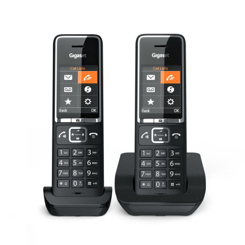 Gigaset COMFORT 550 duo Teléfono analógico Identificador de llamadas Negro L36852-H3001-D204 Gigaset COMFORT 550 duo Teléfono analógico Identificador de llamadas Negro L36852-H3001-D204