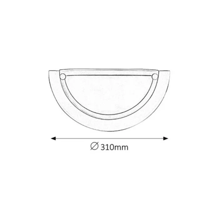 RABALUX Aplique de Techo Ufo RAB-5181 - Luminaria Blanco con Pantalla de Cristal Opal, 31 cm, 1x Casquillo E27, IP20