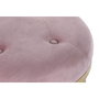 DKD Home Decor Descalzadora de Poliéster y Metal Rosa y Dorado 100x35x40 cm