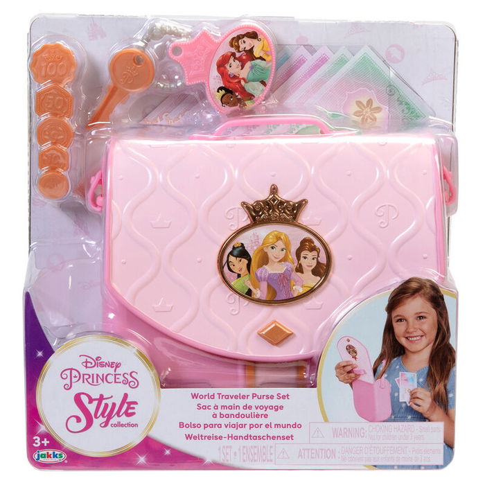 JAKKS PACIFIC Bolso Viaje Princesas Disney con Bolso, Llaves y Dinero de Juguete JAKKS PACIFIC Bolso Viaje Princesas Disney con Bolso, Llaves y Dinero de Juguete