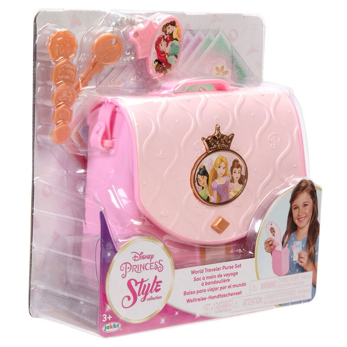 JAKKS PACIFIC Bolso Viaje Princesas Disney con Bolso, Llaves y Dinero de Juguete JAKKS PACIFIC Bolso Viaje Princesas Disney con Bolso, Llaves y Dinero de Juguete