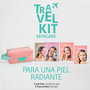 Iroha Travel Kit Skincare Estuche con 5 Piezas: 3 Mascarillas Tisú, Parches Ojos y Neceser de Toalla