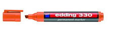 EDDING Marcador Permanente 330 Biselado Naranja (Set de 10)