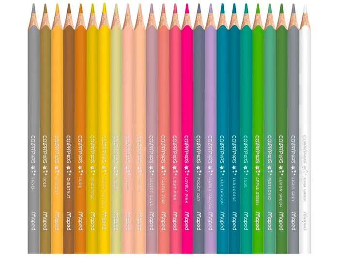 Maped Lápices de Colores Madera 72 Colores Surtidos Color Peps Star Caja de Cartón