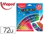 Maped Lápices de Colores Madera 72 Colores Surtidos Color Peps Star Caja de Cartón