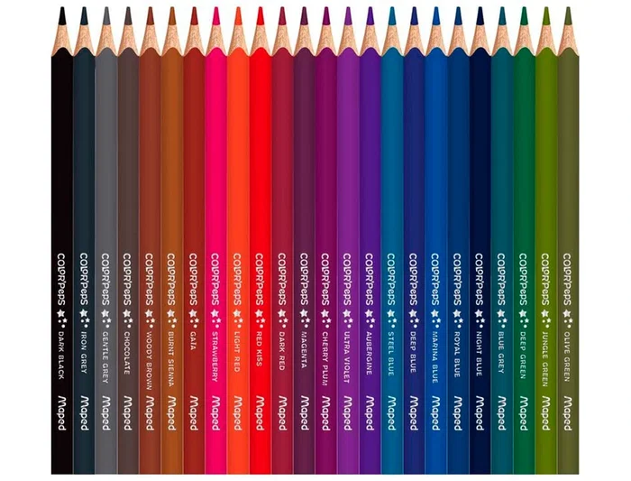 Maped Lápices de Colores Madera 72 Colores Surtidos Color Peps Star Caja de Cartón