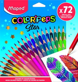 Lapices De Colores Maped Color Peps Star Estuche De 72