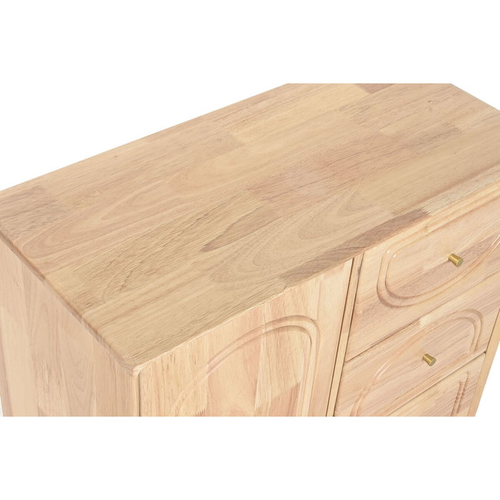DKD Home Decor Buffet de Madera de Caucho y Ratán Natural DKD Home Decor Buffet de Madera de Caucho y Ratán Natural