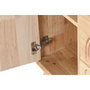 DKD Home Decor Buffet de Madera de Caucho y Ratán Natural