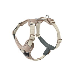 Hunter Arnés Divo Up para Perros, Talla S-M (Cuerpo Ajustable 52-68 cm), Color Beige, Con 5 Puntos de Ajuste y Material Reflectante