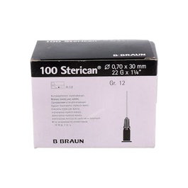 B. Braun Agujas Sterican 22G / 0,7x30mm Negro 100ud