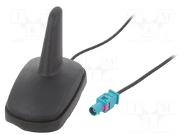 4CARMEDIA Antena Shark para Automóviles AM/FM Fakra Negra