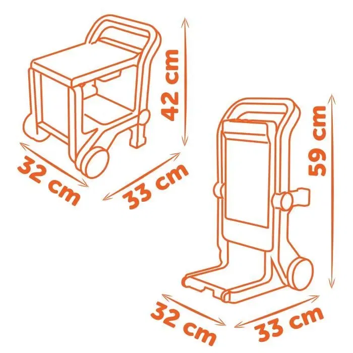 Smoby Carretilla de mano Black+Decker + caja 3 en 1 SMOB360219
