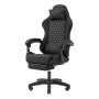 Mars gaming Silla gaming MGC-X Pro con reposapiés, reposabrazos ajustable e inclinación 90-135º, 120 kg máximo, 5 ruedas, Negro