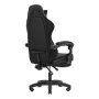 Mars gaming Silla gaming MGC-X Pro con reposapiés, reposabrazos ajustable e inclinación 90-135º, 120 kg máximo, 5 ruedas, Negro