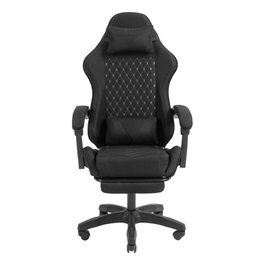 Mars gaming Silla gaming MGC-X Pro con reposapiés, reposabrazos ajustable e inclinación 90-135º, 120 kg máximo, 5 ruedas, Negro