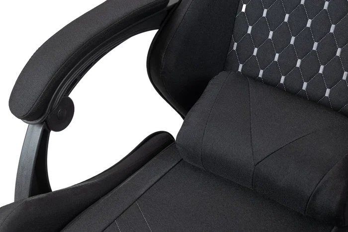 Mars Gaming MGC-X Silla Gaming Ergonómica Negra con Reposapiés, Inclinación 90-135°, Reposabrazos Ajustables, Soporte Lumbar y Cervical, 120kg Máx, 5 Ruedas