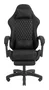 Mars Gaming MGC-X Silla Gaming Ergonómica Negra con Reposapiés, Inclinación 90-135°, Reposabrazos Ajustables, Soporte Lumbar y Cervical, 120kg Máx, 5 Ruedas